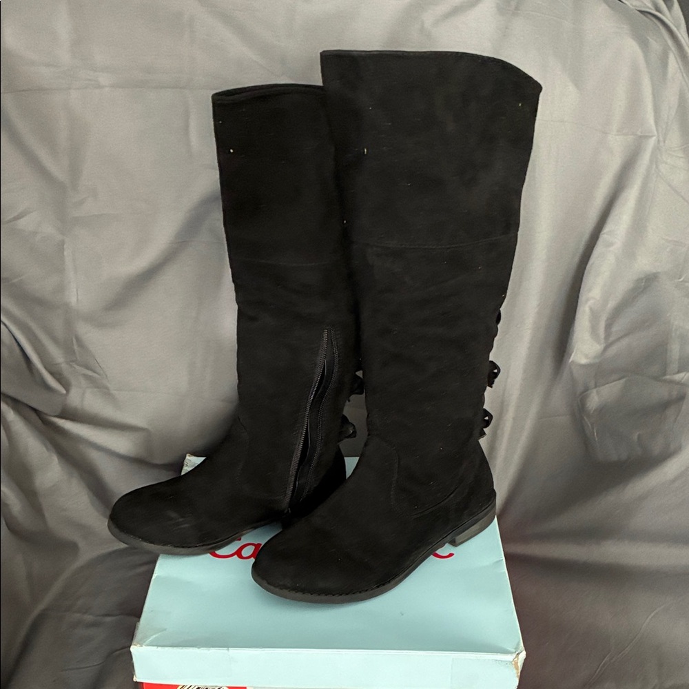 Girls's Cat & Jack Black Knee-High Boots